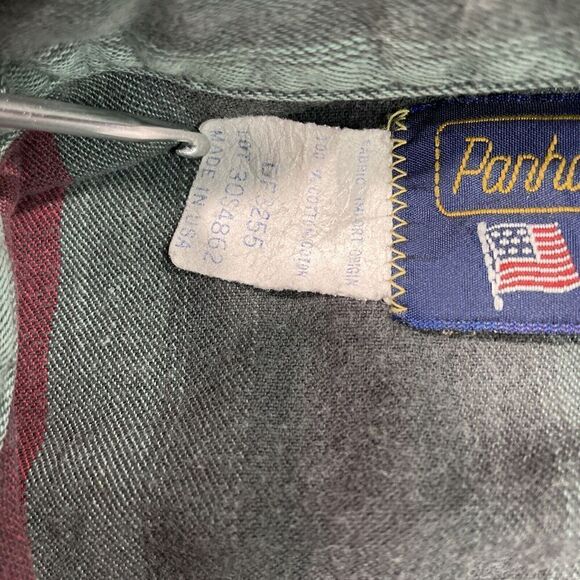 Vintage USA Panhandle Slim Men 16.5-35 Pearl Snap Western Shirt Red Blue Rodeo - Picture 6 of 10